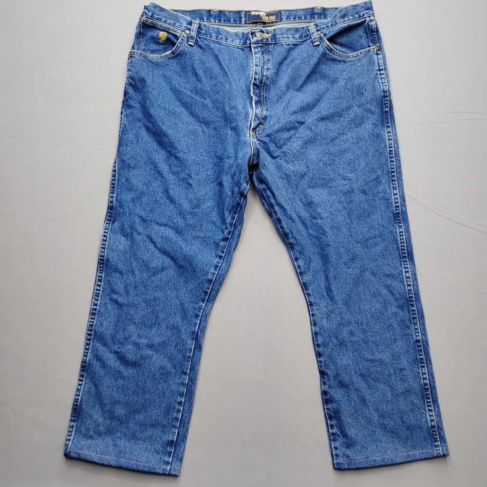 Wrangler George Strait Cowboy Cut Jeans Mens 42x27 Blue Denim Hemmed 1013MGSHD